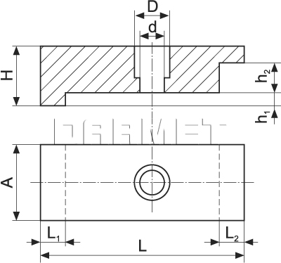 Vice clamps - clamp; technical drawing