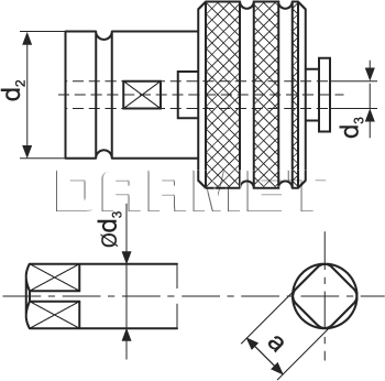 Quick-change insert for heads with DIN 69871 shank - GGZD 11.0 x 9.0 - 48MM, M14 thread (DM-114)