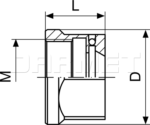Clamping nut for ER16 collets (DM 072)