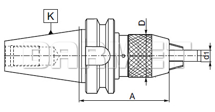 MAS 403-BT arbor with drill chuck