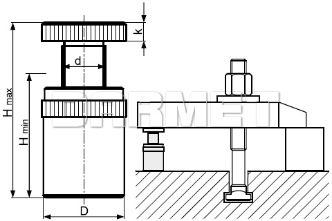 RLM screw support - Darmet Białystok