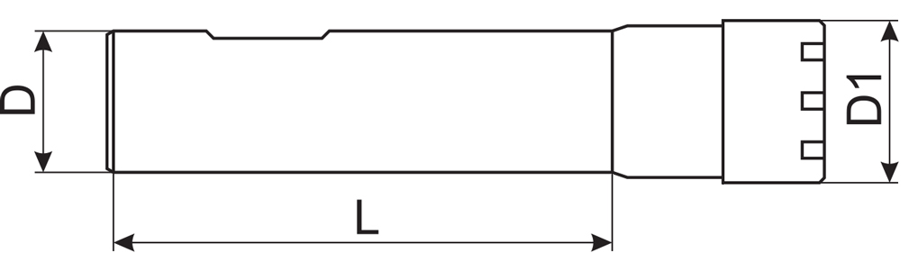 dimensions of the ER collet with cylindrical shank