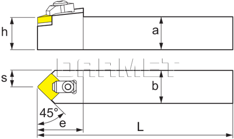 Folding turning tool for external turning: CSDNN
