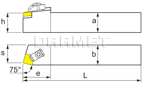 Folding turning tool for external turning: CSRNR