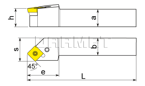 Folding turning tool for external turning: PSBNR-2020-12
