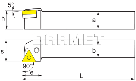 Folding turning tool for external turning: PTGNR