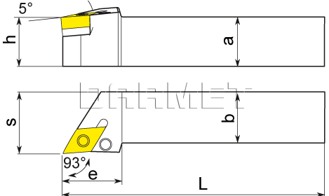Folding turning tool for external turning: PDJNR-2525M15