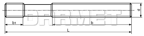 technical drawing of a double-sided pin