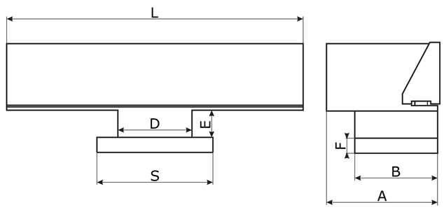 Technical drawing - movable jaw in the vise