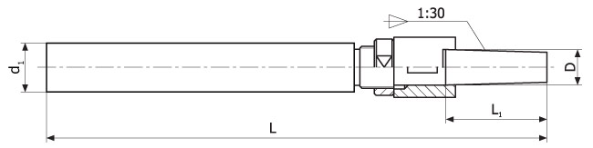 Driver arbor with a 16 mm cylindrical shank for shell reamers - 13 mm - DARMET (DM-370)