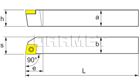 Folding turning tool for external turning: SCACR