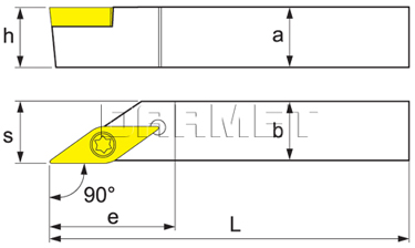 Folding turning tool for external turning SVABR