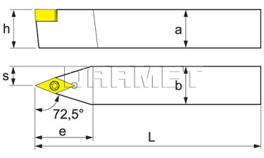 Folding turning tool for external turning: SVVBN