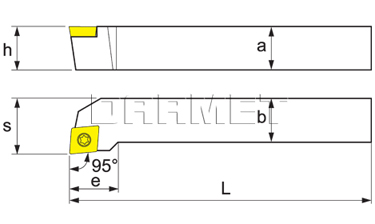 Folding turning tool for external turning SCLCR