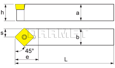 Folding turning tool for external turning SSDCN