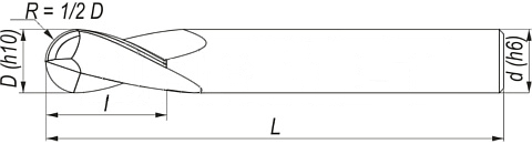 Ball cutter - dimensions